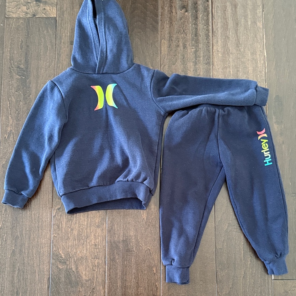 Hurley Boys Navy Sweatpants & Hoodie Set